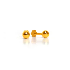 PURE 21K SINGLE GOLD BALL NOSE PIN