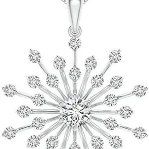 Moissanite Flower Pendant M01