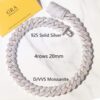 Hip hop Moissanite cuban chain