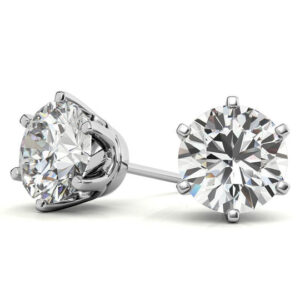6 prongs Moissanite studd