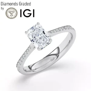 Radiant cut Lab grwon diamond Ring